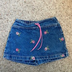 GIRLS Sparkle skort size 6 embroidered